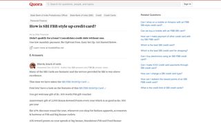 How is SBI FBB style up credit card? - Quora
