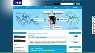 (FAQ) Corporate Internet Banking - SBI Corporate Website