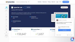 Specter.se Analytics - Market Share Stats & Traffic Ranking