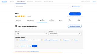 Working at SBP: Employee Reviews | Indeed.com