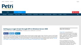 Setting up a Logon Script through GPO in Windows Server 2008 - Petri