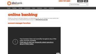 Online Banking To Manage Your Money | SBS Bank