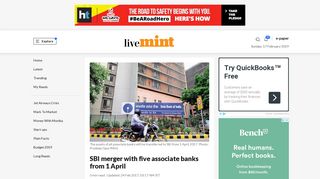 SBI merger with five associate banks from 1 April - Livemint
