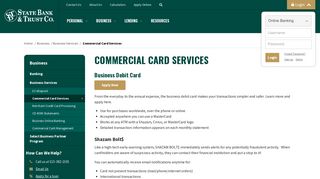 Commercial Card Services - State Bank & Trust Co.