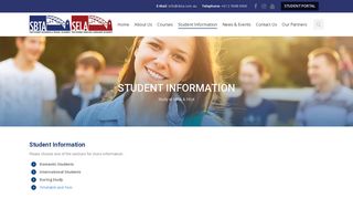Student Information – SBTA & SELA