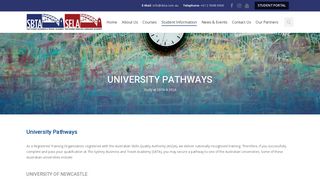 University Pathways – SBTA & SELA