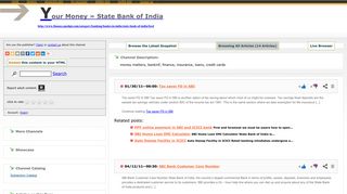 Your Money » State Bank of India