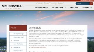 Alive at 25 | Simpsonville South Carolina - City of Simpsonville
