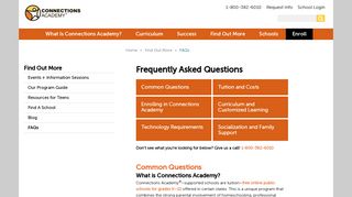 Frequently Asked Questions | FAQs | Connections Academy