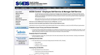 Employee Self Service & Manager Self Service - South Carolina ...