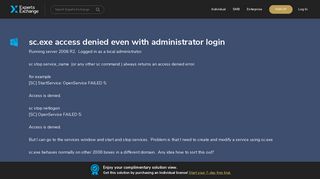 [SOLUTION] sc.exe access denied even with administrator login