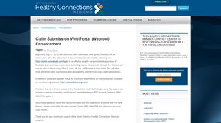 Claim Submission Web Portal (Webtool) Enhancement | SC DHHS