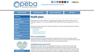 SC PEBA | Health Plans