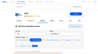 Working at SC2: Employee Reviews about Pay & Benefits | Indeed.com