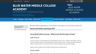 Canvas and Online Learning at SC4 - Blue Water Middle College ...