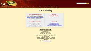 SCA, Inc. | Membership Portal
