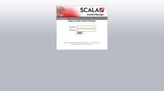 Scala Content Manager - Scala Content Manager Login
