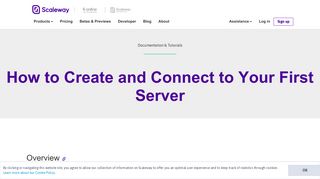 How to Create and Connect to Your First Server - Scaleway