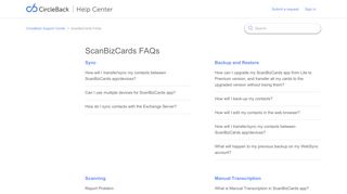 ScanBizCards FAQs – CircleBack Support Center