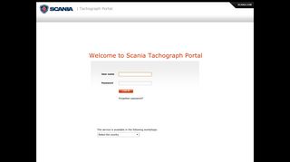 Scania Tachograph Portal