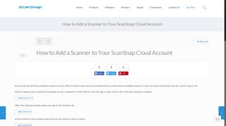 How to Add a Scanner to Your ScanSnap Cloud Account - Fujitsu ...