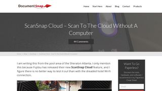 ScanSnap Cloud - Scan To The Cloud Without A Computer