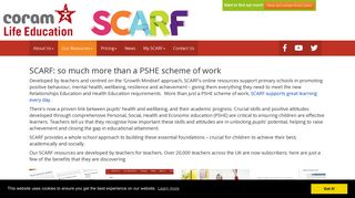 SCARF: so much more than a PSHE scheme of work