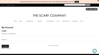 Login or Sign In @ The Scarf Company