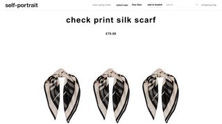 check print silk scarf - Self-portrait