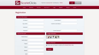 Register - Scarlet-Clicks.info - Get Paid To Click
