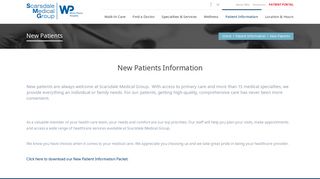 Scarsdale Medical Group - New Patients