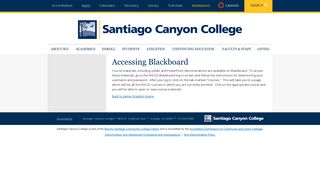 Accessing Blackboard - Santiago Canyon College