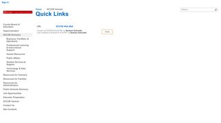 Quick Links - SCCOE Web Mail