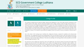 SCD Government College Ludhiana :: College Profile