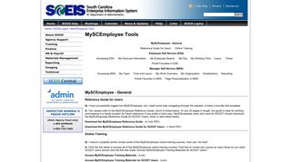 MySCEmployee Tools » South Carolina Enterprise Information System