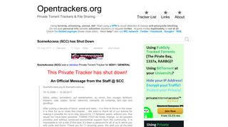 SceneAccess (SCC) has Shut Down - Private Torrent Trackers & File ...