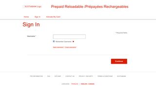 Prepaid Reloadable /Prépayées Rechargeables - Sign In