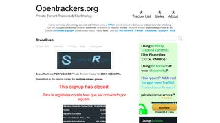 SceneRush - Private Torrent Trackers & File Sharing