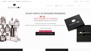 Monthly Designer Perfume Subscription Box $9.72 - ScentBox.com