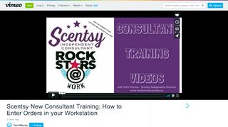 Scentsy New Consultant Training: How to Enter Orders in your ... - Vimeo