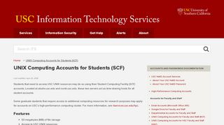 UNIX Computing Accounts for Students (SCF) | IT Services | USC