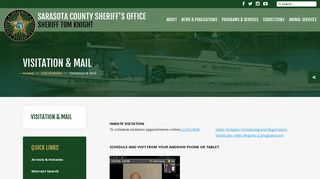 Visitation & Mail - Sarasota County Sheriff's Office