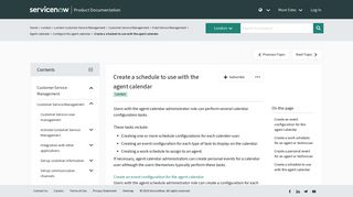 Create a schedule to use with the agent calendar | ServiceNow Docs