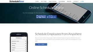 Online Schedule Maker for Scheduling Employees - ScheduleBase