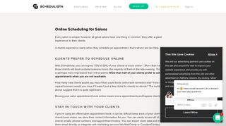 Salon Appointment Scheduling Software | Schedulista