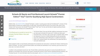 Scheels All Sports and First Bankcard Launch Scheels® Premier ...