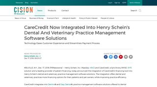 CareCredit Now Integrated Into Henry Schein's Dental And Veterinary ...