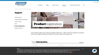Product Registration - Schlage