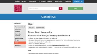 Renew library items online | Schlow Centre Region Library
