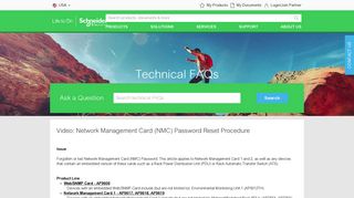 Video: Network Management Card (NMC ... - Schneider Electric